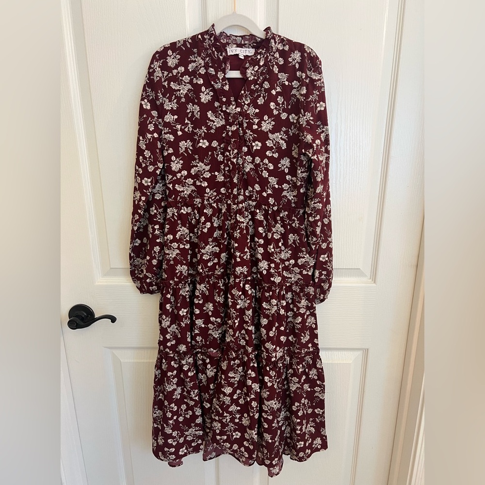 Ivy City Co Girls Lizabeth floral prairie dress size 11/12 T